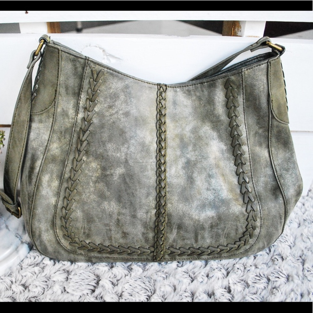 STEVEN BY STEVE MADDEN DISTRESSED LEATHER PURSE